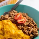#11 Carne moída com purê de abóbora japonesa