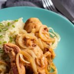 #36 Filézinho de frango na chapa com purê de batata doce